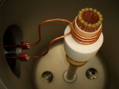 Mounted split crucible Mounted split crucible