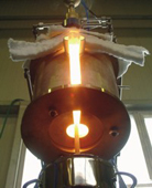 Open furnace with pistill